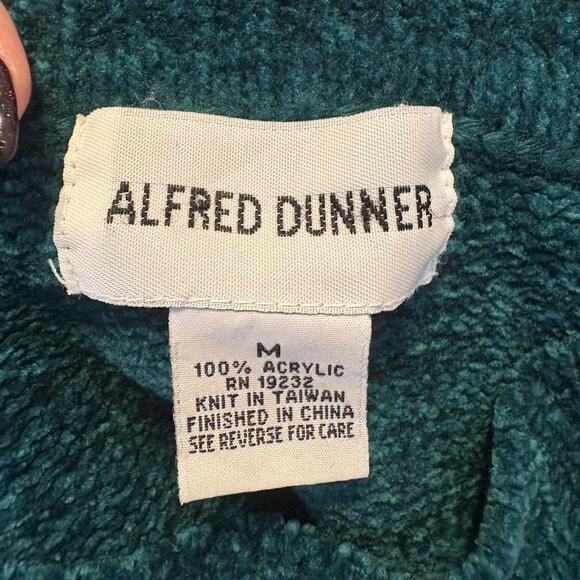 Vintage Alfred Dunner Teal Chenille Sweater - Picture 4 of 4